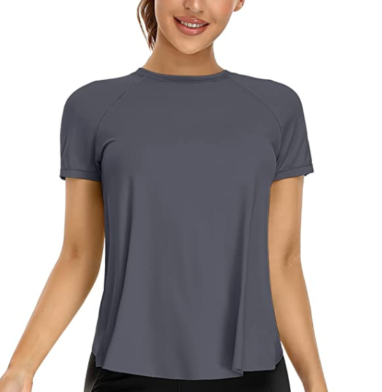 Square Neck Mesh and Nulu Yoga T-Shirt  Short sleeve shirt women, Yoga  tshirt, Hairstyles theme